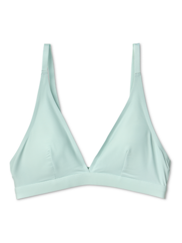 Pomysły na prezenty Jasnozielona bezszwowa braletka z trójkątnymi miseczkami