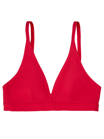 Výpredaj Безшевен сутиен с триъгълни чашки в цвят страстно червено
