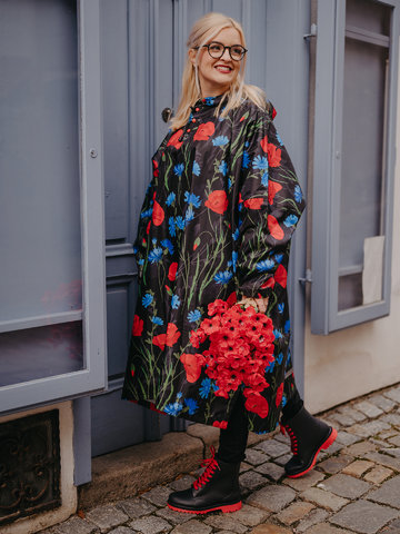 Foto Fekete női gumicsizma