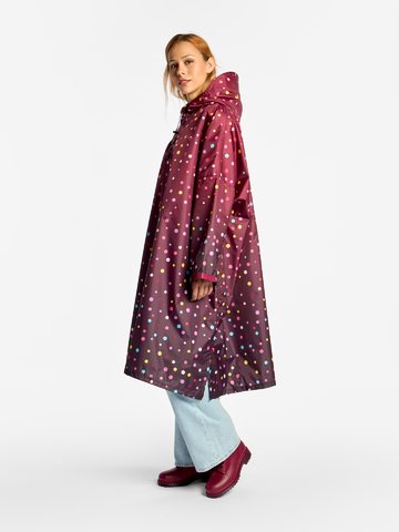 Szerezzen magának örömet ezzel a Dedoles darabbal Esőkabát Bordó pöttyök