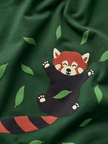 Lifestyle foto Veselé dámské pyžamo Panda červená