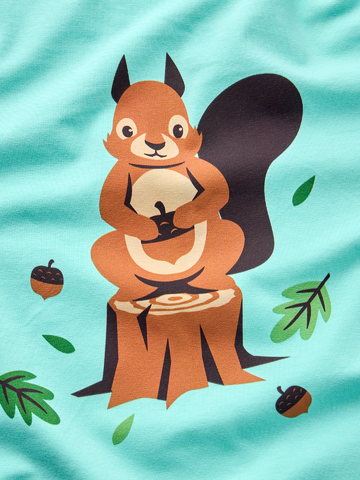 für ein vollkommenes und originelles Outfit Lustiger Pyjama für Frauen Eichhörnchen im Wald