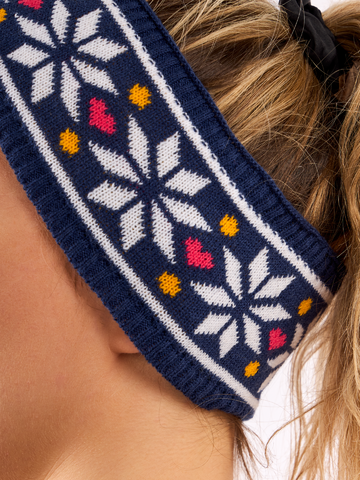 Obrázok produktu Veselá dámska pletená čelenka Severská hviezda