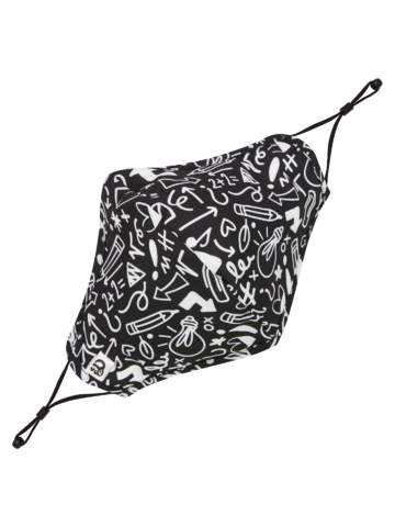 Výpredaj Vrolijk antibacterieel mondkapje Doodles – medium