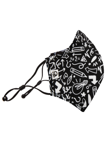 Pre dokonalý a originálny outfit Vrolijk antibacterieel mondkapje Doodles – grote maat