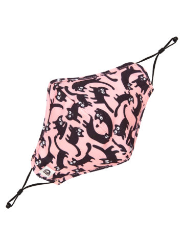 Výpredaj Vrolijk antibacterieel mondkapje Roze katten – medium