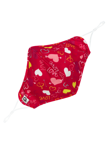 Tip na darček Vrolijk antibacterieel mondkapje Harten – medium