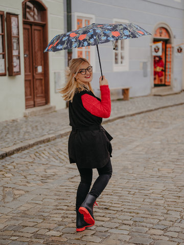 pro dokonalý a originální outfit Veselý deštník Máky a chrpy