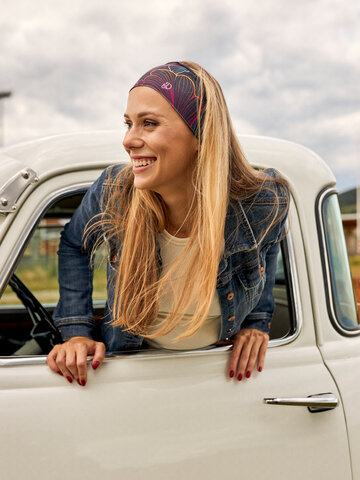 Kedvezmény Vidám funkcionális fejpánt Absztrakt virágok