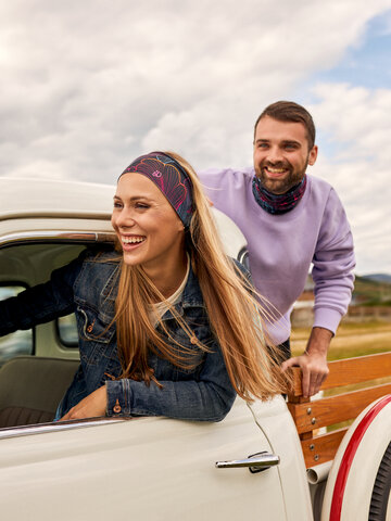 Kiárusítás Vidám funkcionális fejpánt Absztrakt virágok