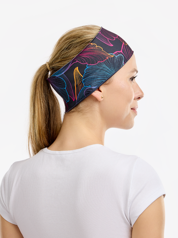 Foto Vidám funkcionális fejpánt Absztrakt virágok