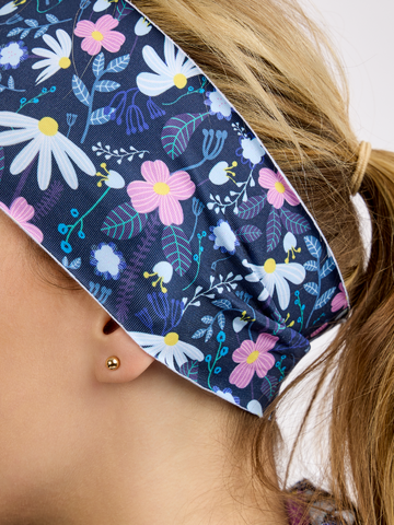 Sale Active Headband Purple Flowers