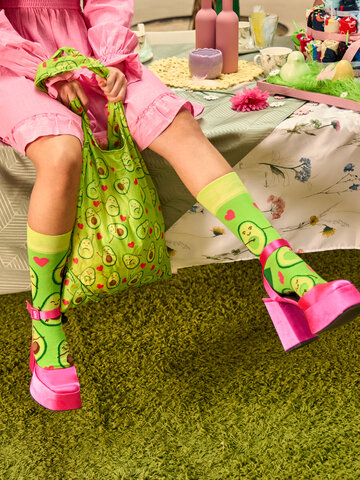 a tökéletes és egyedi ruházathoz Vidám bevásárlótáska Avokádó szerelem