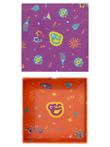 Lifestyle foto Caixa presente quadrada Festa