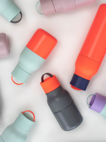 Výnimočný darček od Dedoles Športová fľaša LUND LONDON 500 ml Coral & Indigo