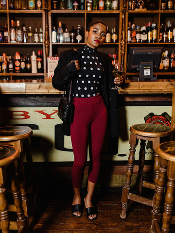 Potešte sa týmto kúskom Dedoles Burgundy 3/4 Organic Cotton Leggings