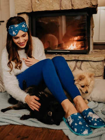 Výnimočný darček od Dedoles Legging en coton bleu royal