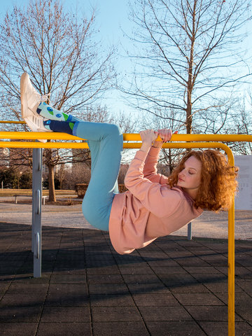 Tip na darček Modré trojštvrťové legíny z organickej bavlny