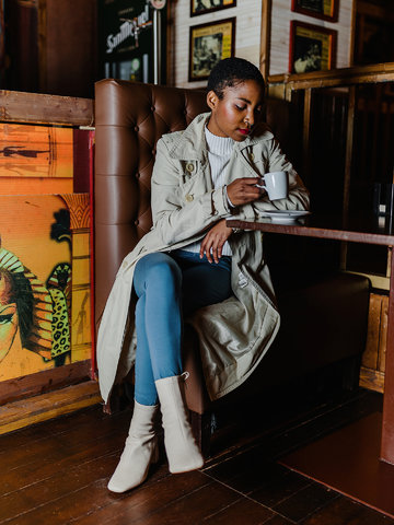 Tip na dárek Petrolejově modré dámské legíny z organické bavlny