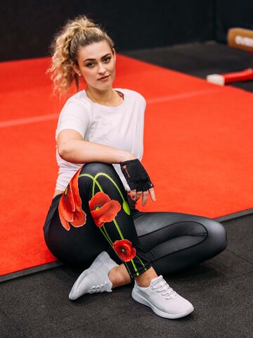 Sale Gym Leggings Poppy Flower