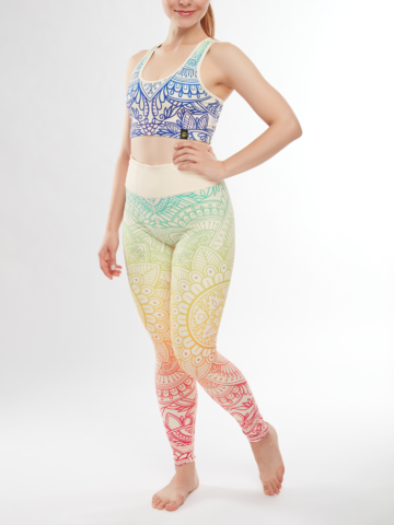 Zľava Leggings desportivas alegres Mandala de Chakras
