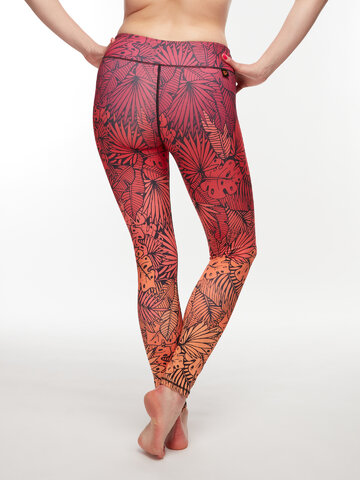 Kedvezmény Vidám sport leggings Egzotikus levelek