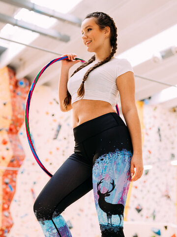 Kedvezmény Vidám sport leggings Misztikus szarvas