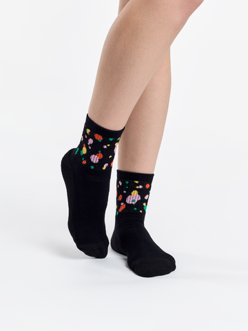 Foto Vidám funkcionális vádlizokni Színes cseppek