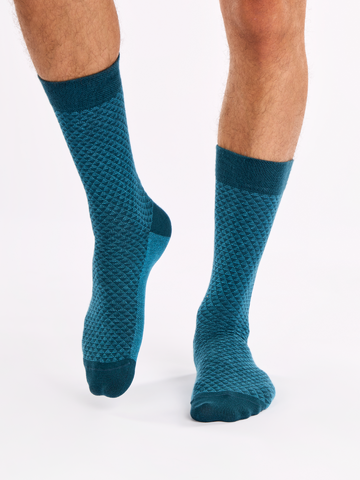 Bereiten Sie sich Freude mit diesem Dedoles-Stück Smaragdblaue gemusterte Socken