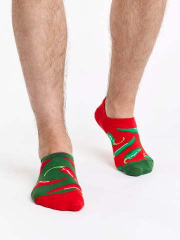 Výpredaj Socquettes rigolotes pour baskets Piment rouge