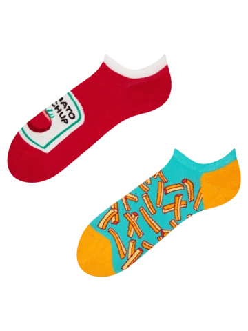 Tip na dárek Veselé ponožky do tenisek Hranolky s kečupem