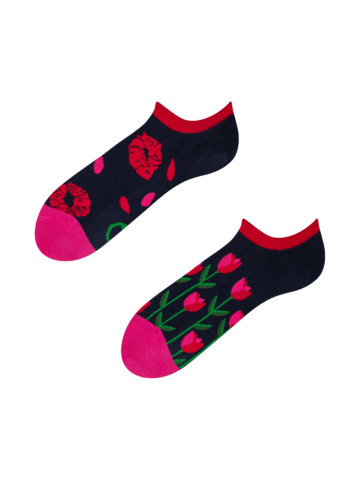 pro dokonalý a originální outfit Veselé ponožky do tenisek Tulipánový polibek