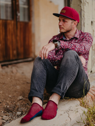 Pre dokonalý a originálny outfit Calzini sneaker rosso vino Tallone