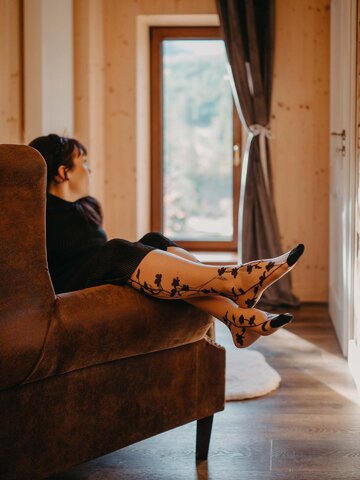 Tip na darček Calze al ginocchio in nylon Buonumore Fiori neri