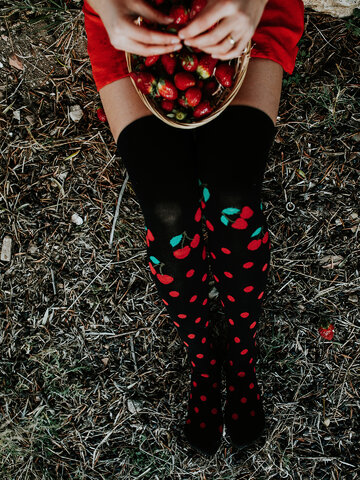 Looking for an original and unusual gift? The gifted person will surely surprise with Over the Knee Socks Cherry