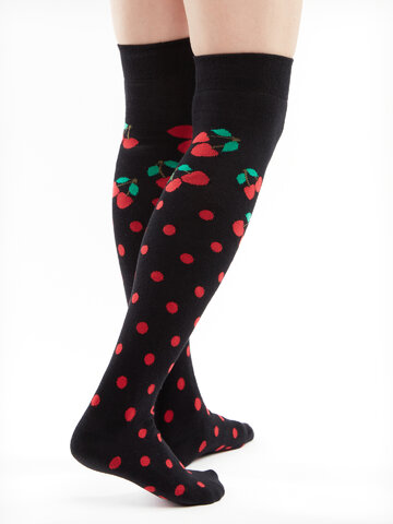 Original gift Over the Knee Socks Cherry