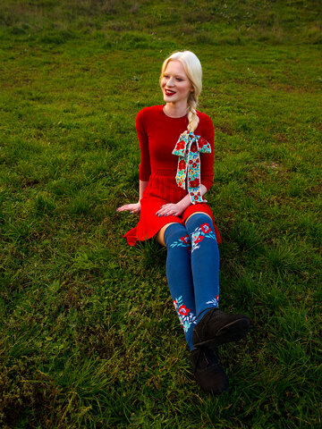 Foto Vidám combzokni Vadvirágok