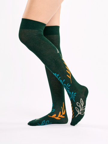 Obrázok produktu Весели чорапи над коляното Есенни листа