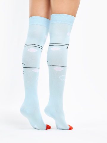 Original gift Over the Knee Socks Swallow Birds