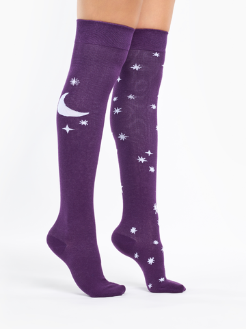 Sale Over the Knee Socks Moon & Stars