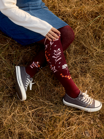 Lifestyle fotó Vidám combzokni Madarak és bogyók