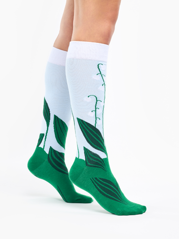 Ajándék tipp Vidám térdzokni Gyöngyvirágok