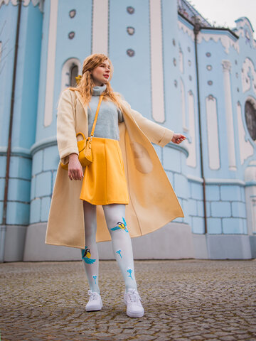 Výnimočný darček od Dedoles Collants de nylon alegres Pássaro do Inverno