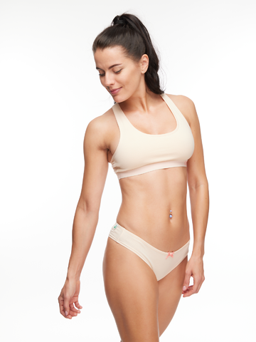 a tökéletes és egyedi ruházathoz Bézs női brazil alsó