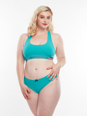 Lifestyle photo Turquoise Women's Brazilian Panties