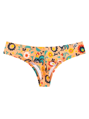 Lifestyle foto Veselé dámske brazílske nohavičky Folkový kohút