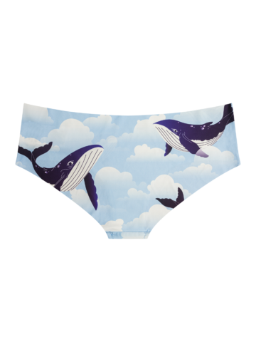 Kiárusítás Vidám varrás nélküli női hipster alsó Bálnák a felhőkben