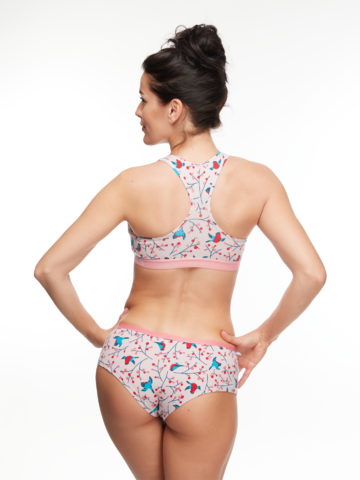 Kiárusítás Vidám női hipster alsó Madarak a madárberkenyén