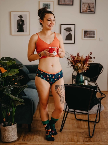 Tip na darček Veselé dámske hipster nohavičky Hrdzavá líška