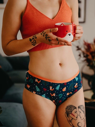 Výnimočný darček od Dedoles Veselé dámske hipster nohavičky Hrdzavá líška